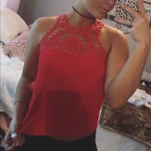 Red tank top